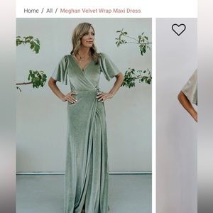 sage wrap maxi dress Baltic born. Size XL with tags never worn and XXL worn once